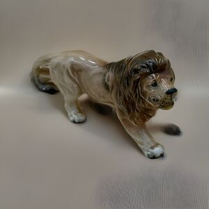 Vintage Shafford Lion Figurine Hand Decorated Japan Mid Century Ceramic Animal